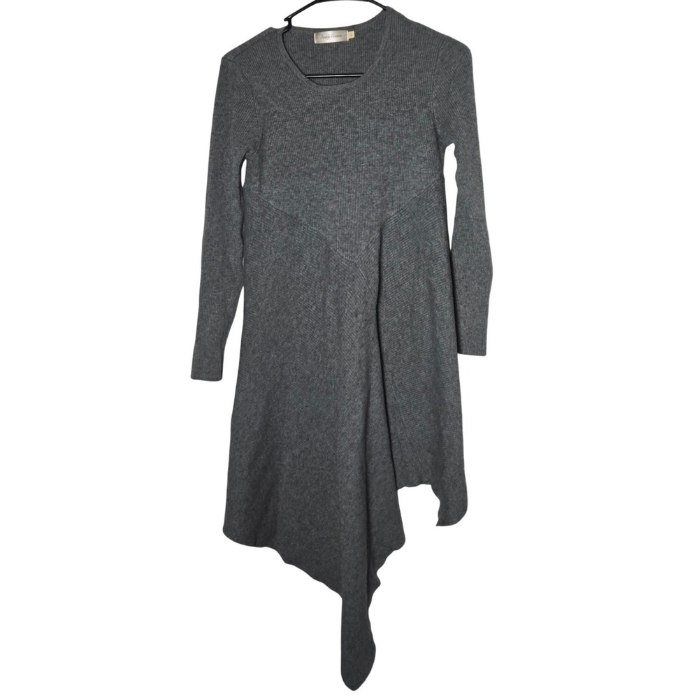 Simply Couture Womens Asymmetric Tunic Sweater Large Cozy Avant Garde Minimalist